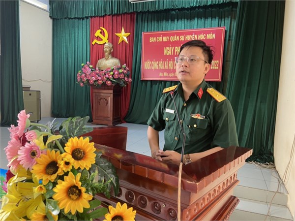 Ban Chỉ huy Quân sự huyện tổ chức sinh hoạt ngày Pháp luật Nước Cộng hòa xã hội chủ nghĩa Việt Nam