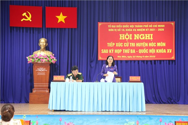 Tổ đại biểu Quốc hội, đơn vị số 10 tiếp xúc cử tri huyện Hóc Môn