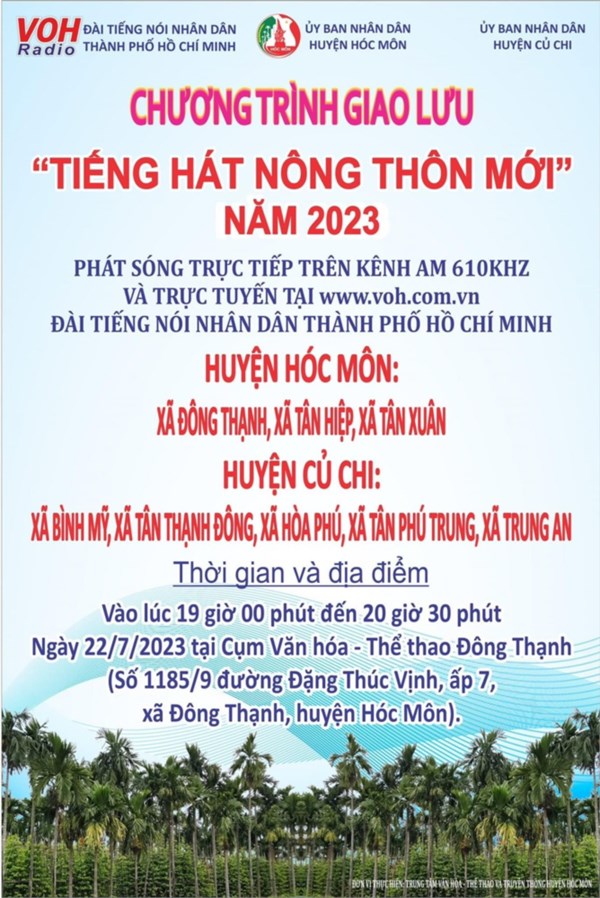 Chương trình giao lưu Tiếng hát Nông thôn mới năm 2023