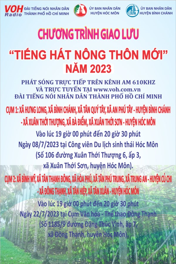 Chương trình giao lưu Tiếng hát Nông thôn mới năm 2023