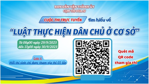 Cuộc thi trực tuyến tìm hiểu về Luật thực hiện dân chủ cơ sở