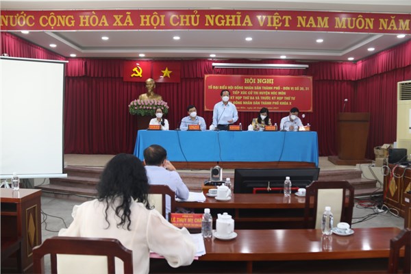 Tổ Đại biểu Hội đồng Nhân dân Thành phố tiếp xúc cử tri huyện Hóc Môn